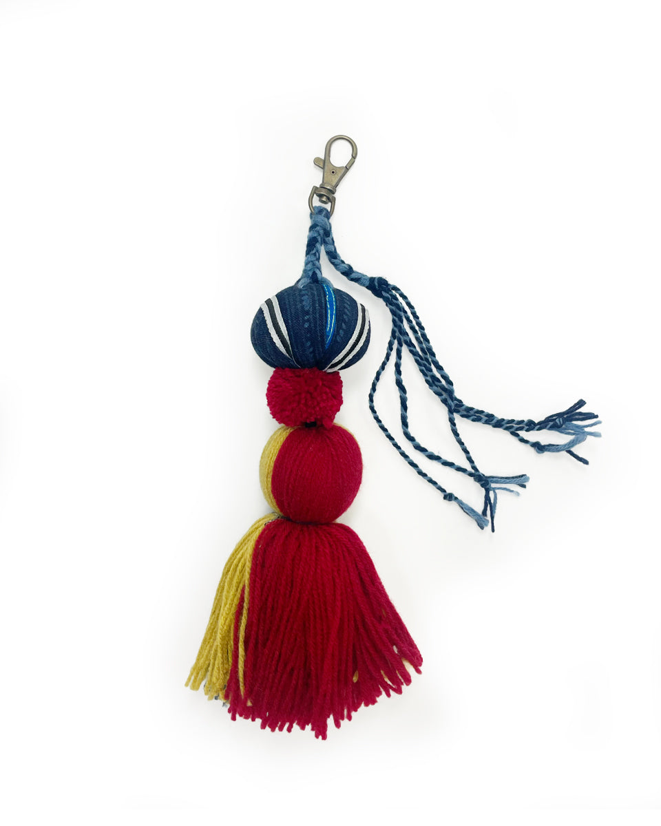 Indigo Tassel Bag Charm