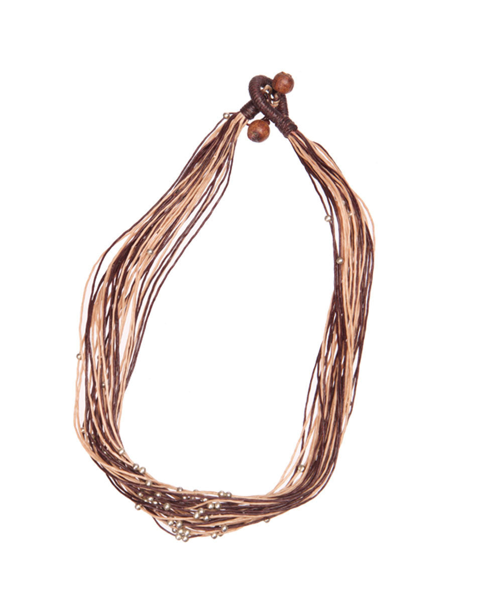 Two-Tone Waxed Cotton Necklace