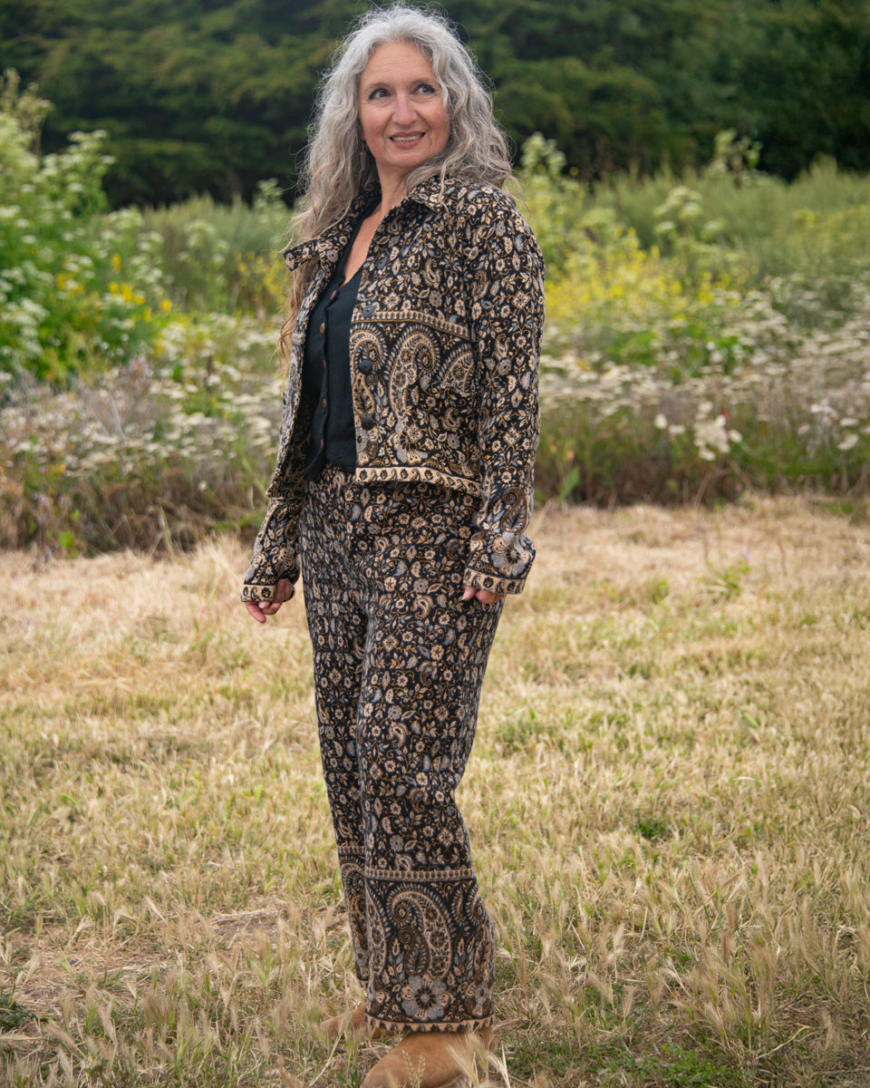 Wide Leg Paisley Pants
