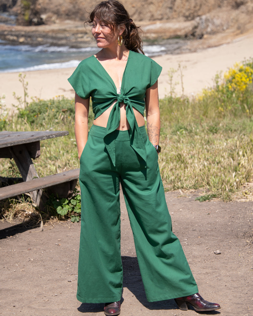 Wide Leg Cotton Pants