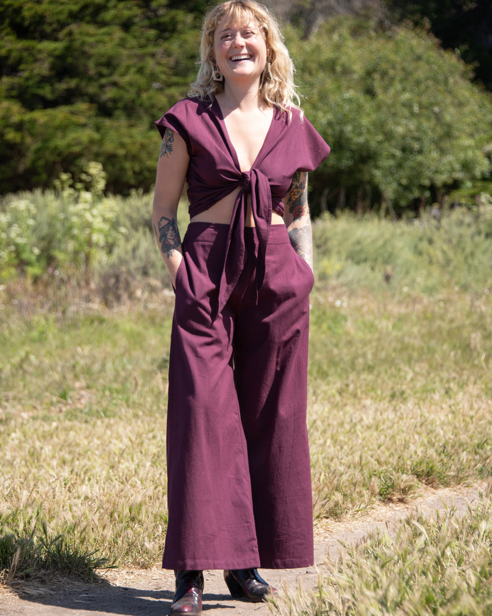 Wide Leg Cotton Pants