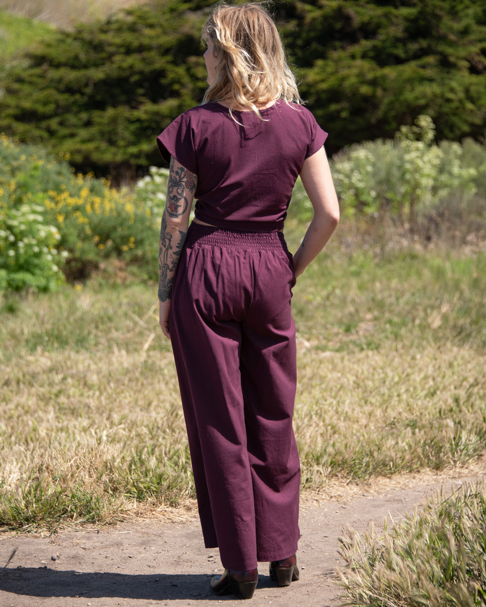 Wide Leg Cotton Pants