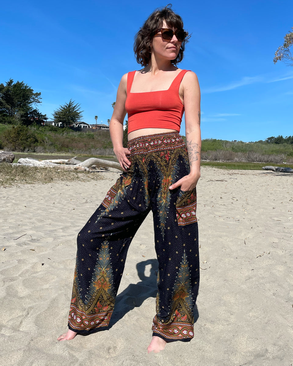 Boho Peacock Pants