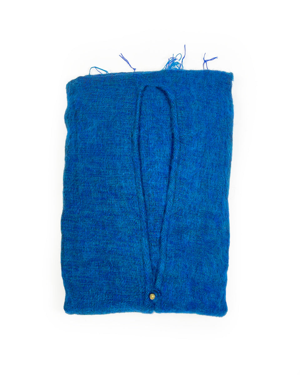 Brushed Woven Ruana in Peacock