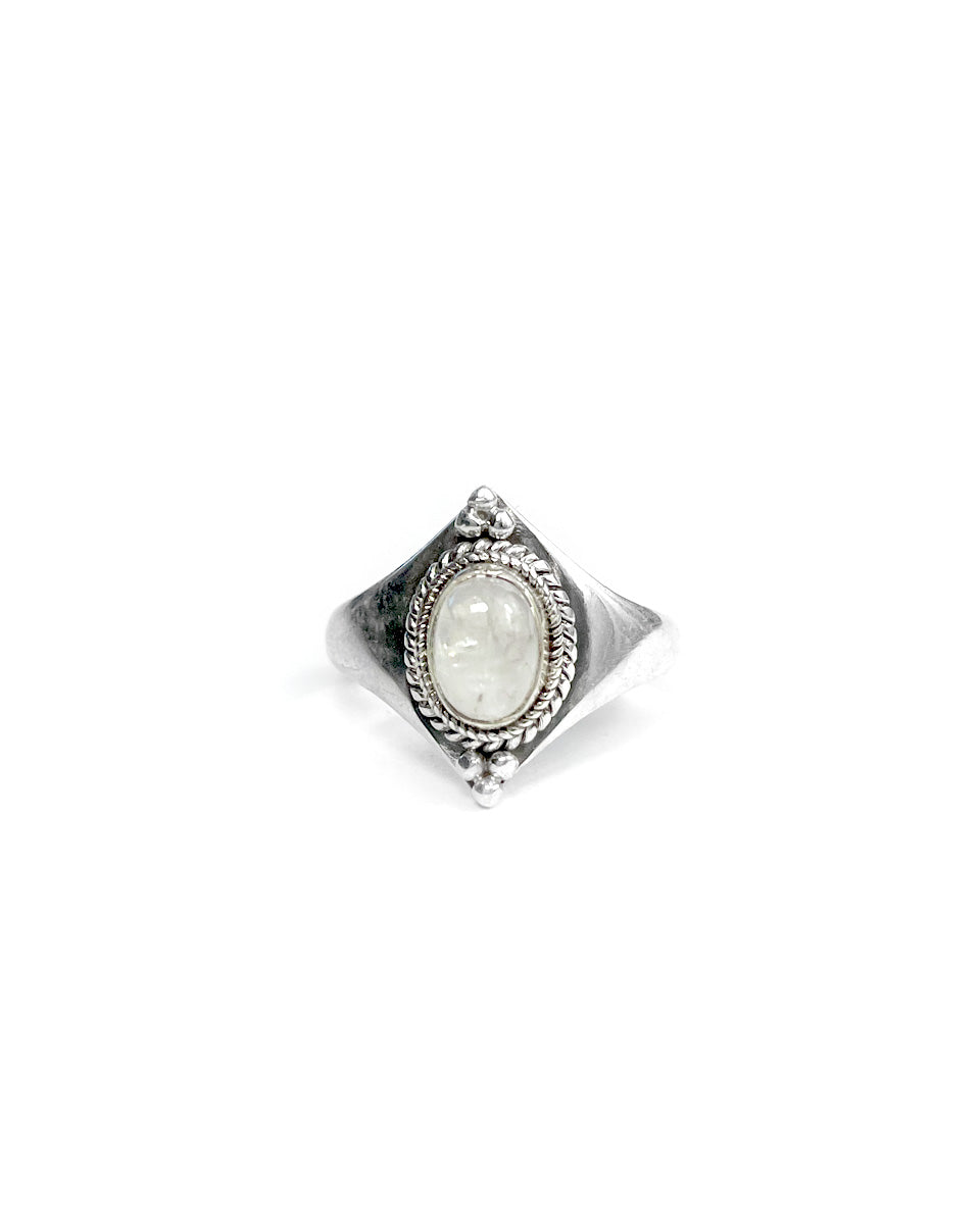 Tear Shape Ring with Stone