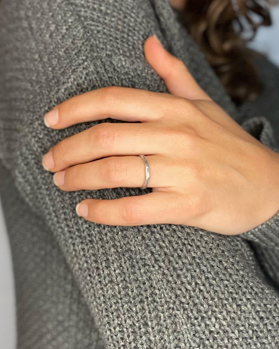 Stamped Tribal Band Ring