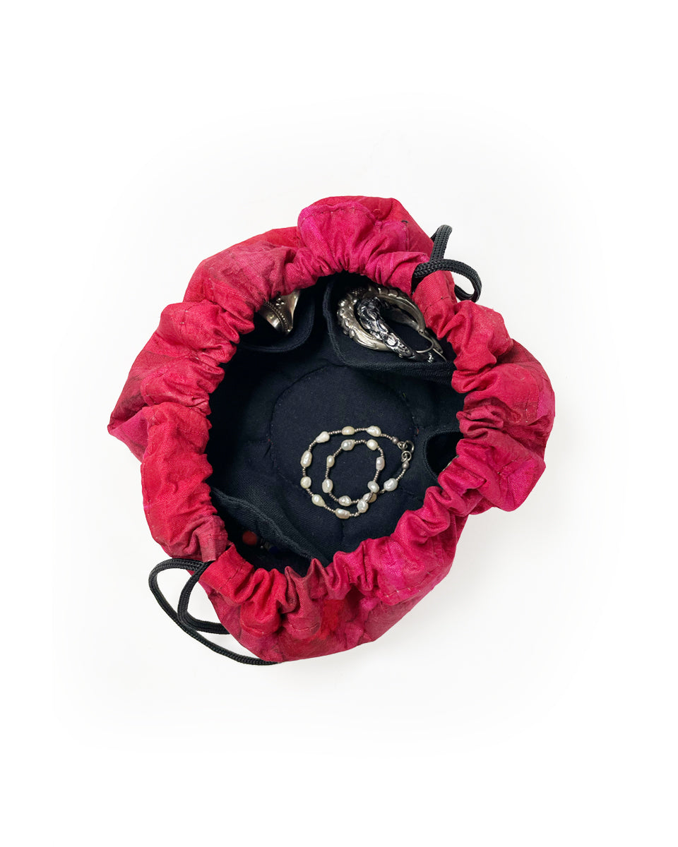 Silk Drawstring Jewelry Pouch