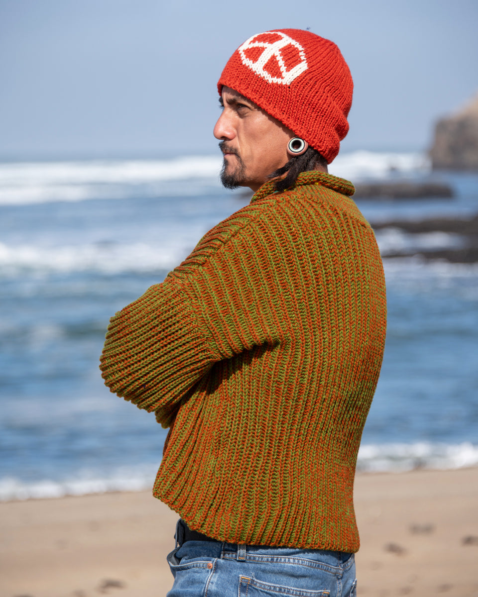 Roll Neck Two-Tone Sweater