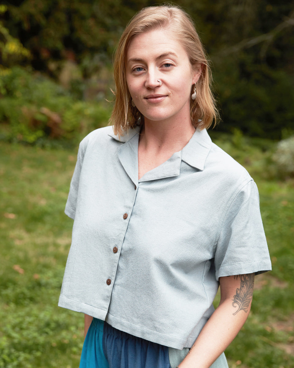 Collared Crop Top