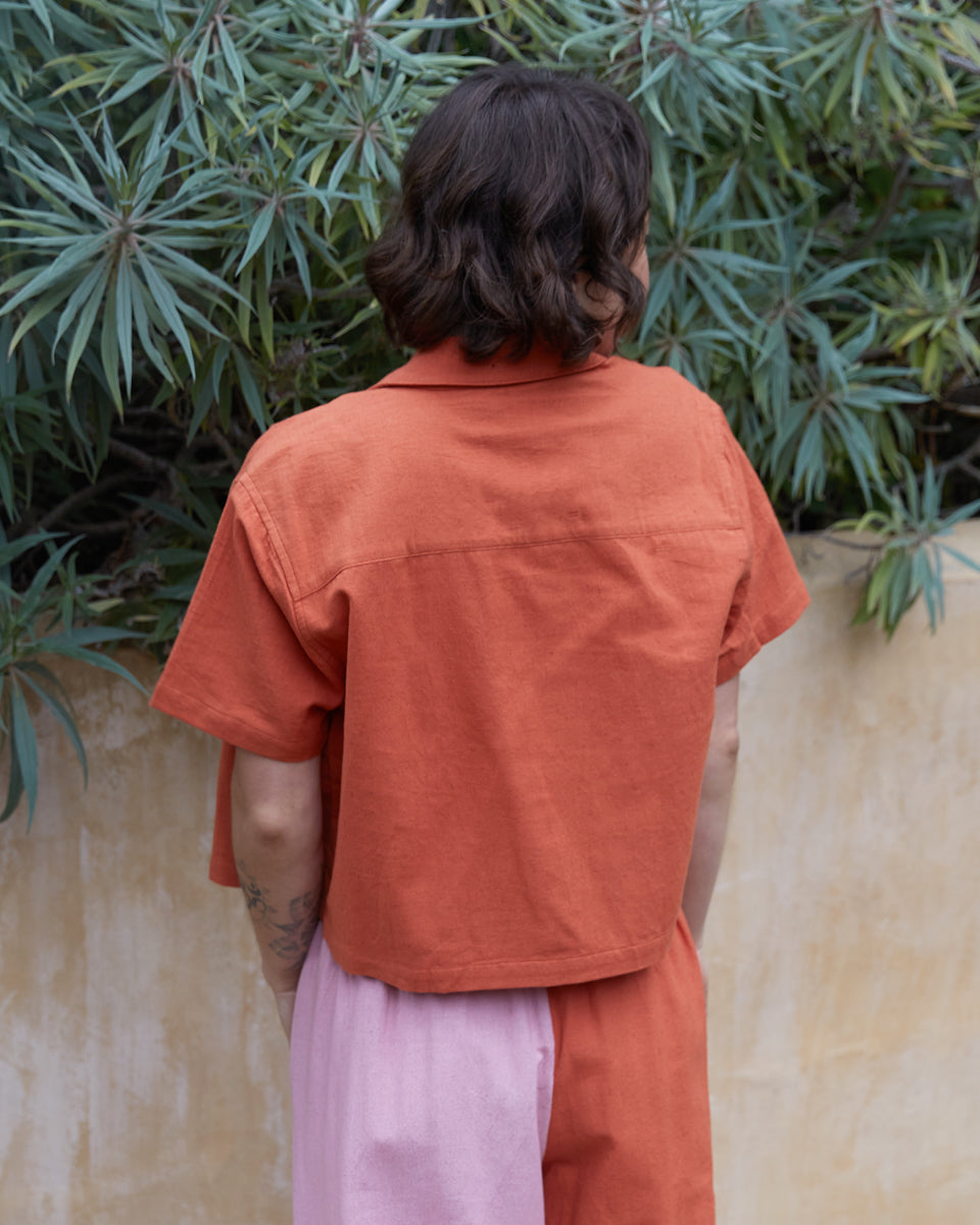 Collared Crop Top