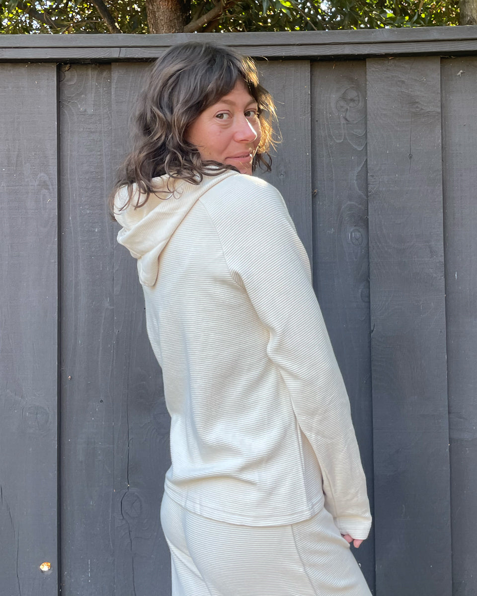 Organic Ribbed Hoodie