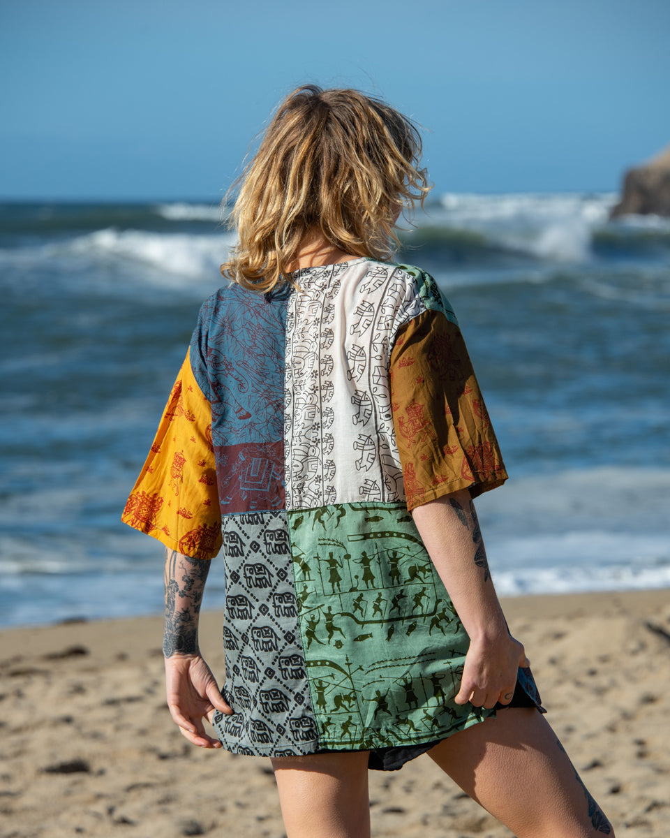 Blockprint Patch Shirt