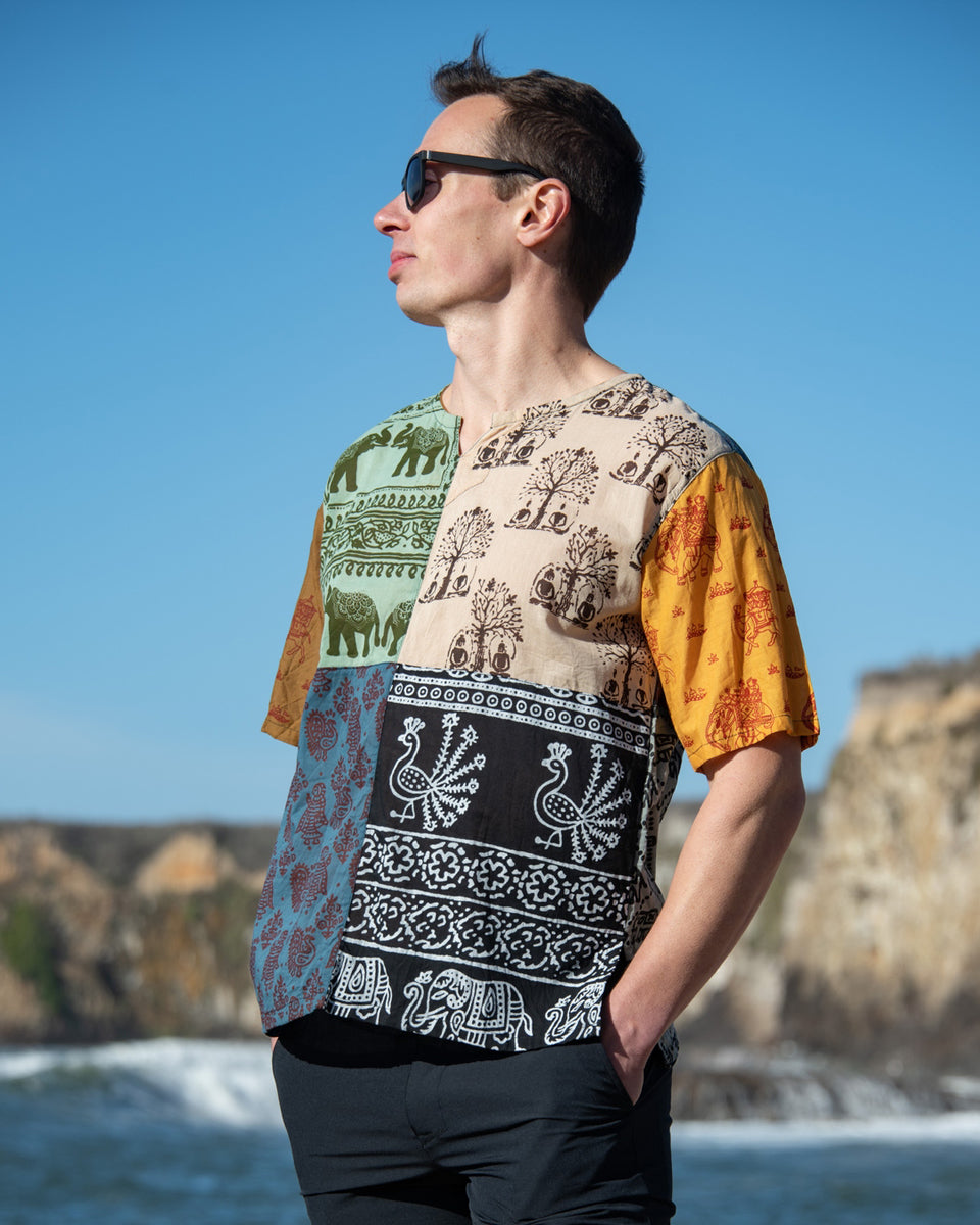 Blockprint Patch Shirt