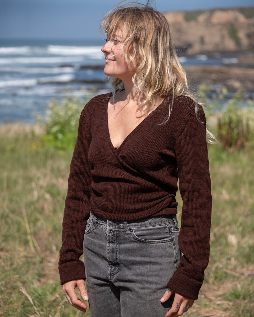 Knit Wrap Top