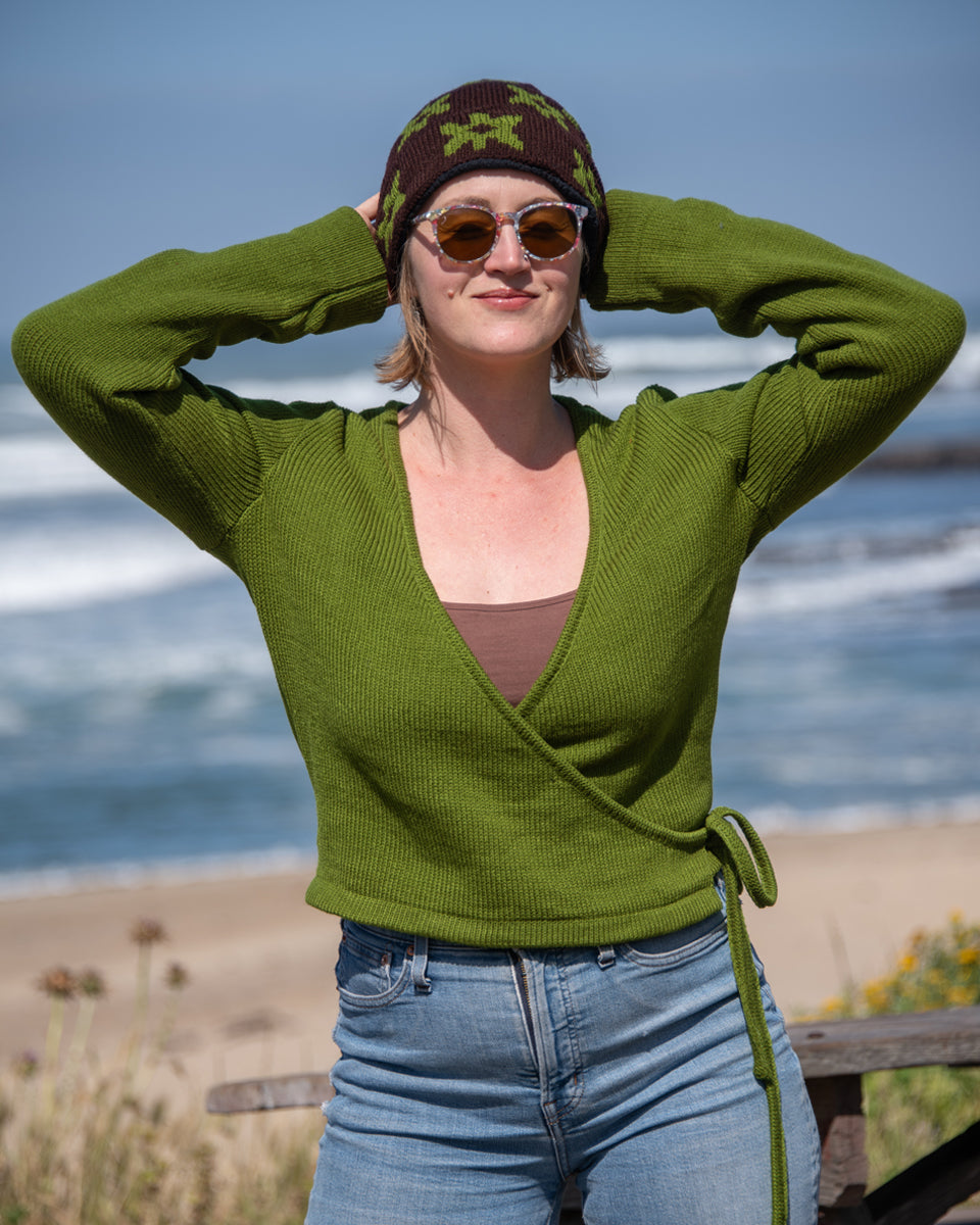Knit Wrap Top