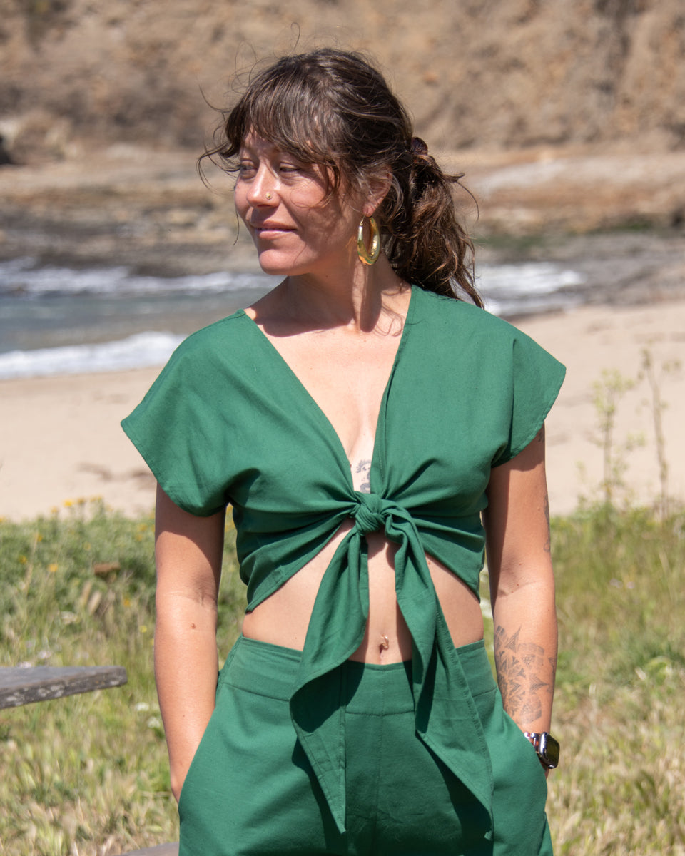 Cotton Wrap Top