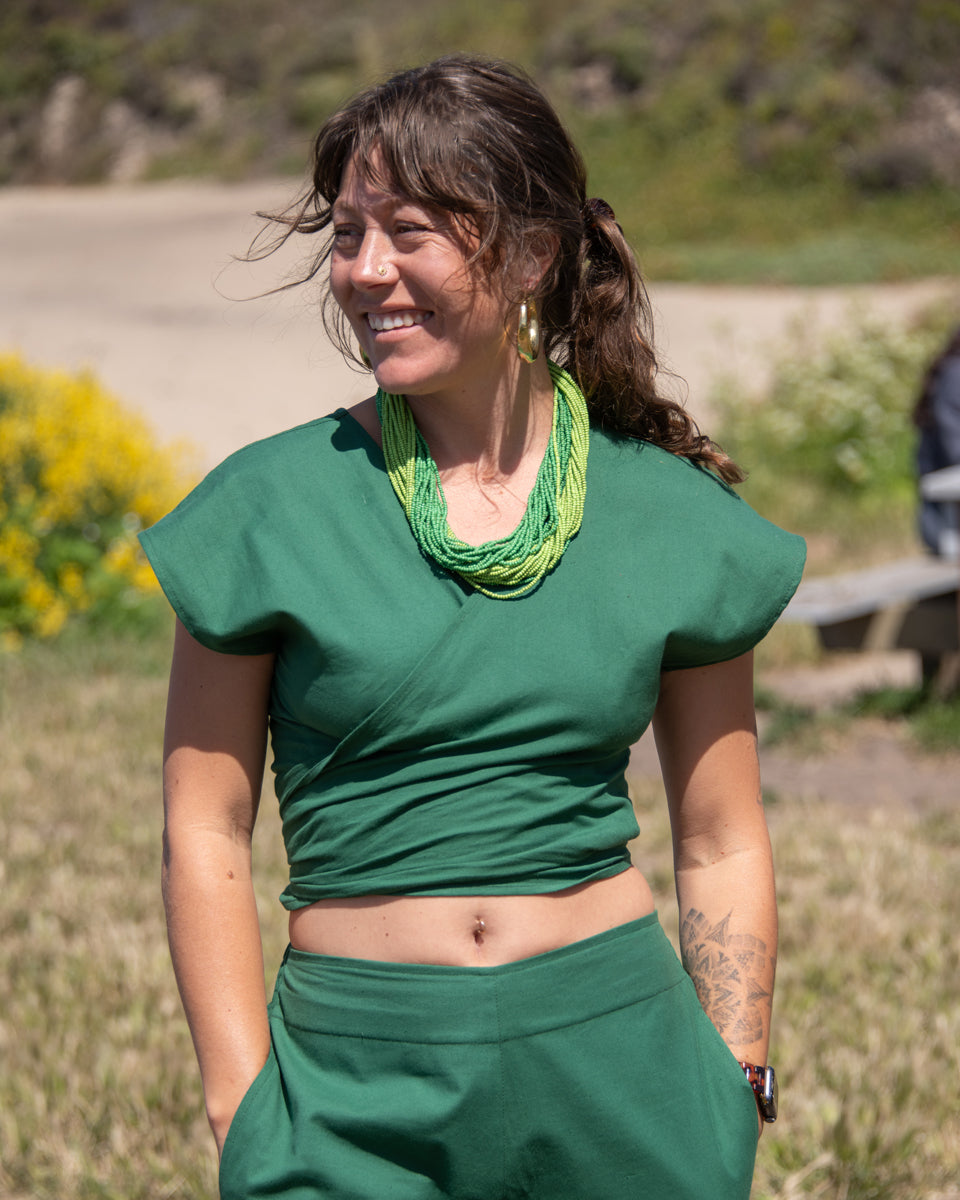 Cotton Wrap Top