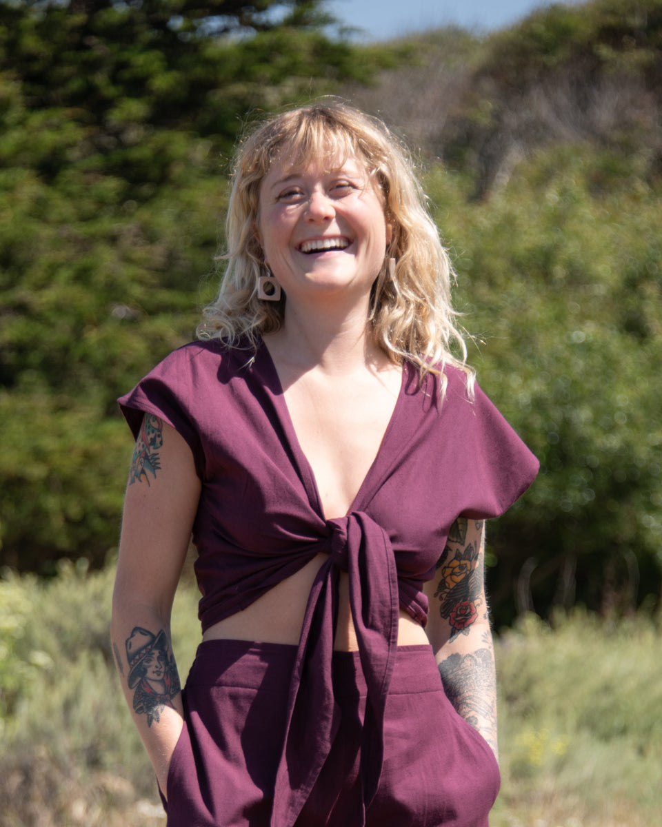 Cotton Wrap Top