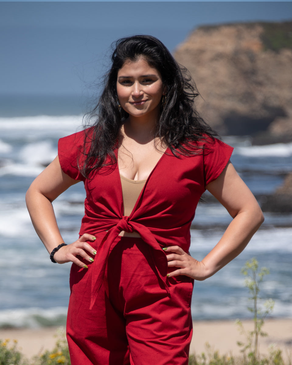 Cotton Wrap Top