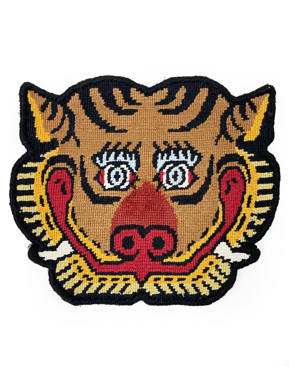 Small Brown Tiger Face Rug