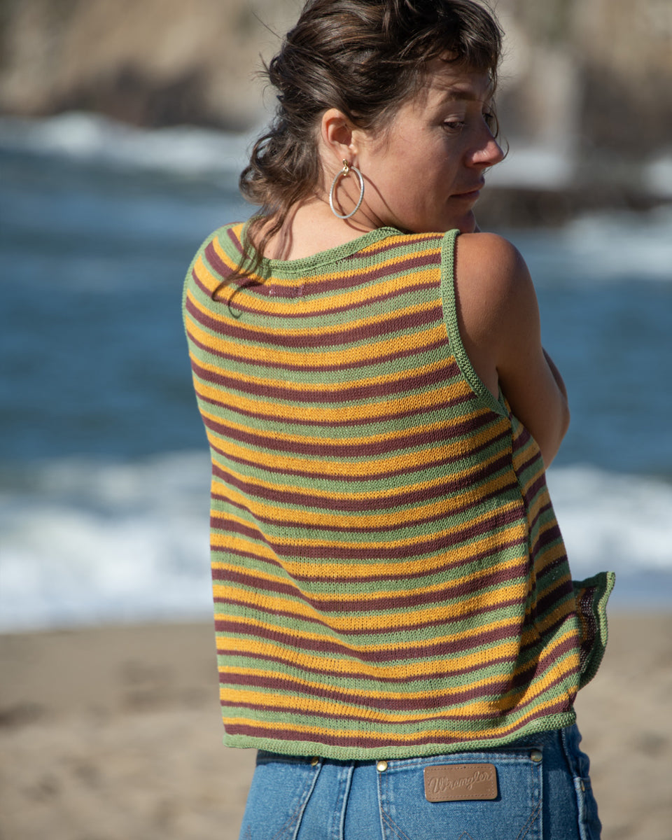 Striped Knit Vest