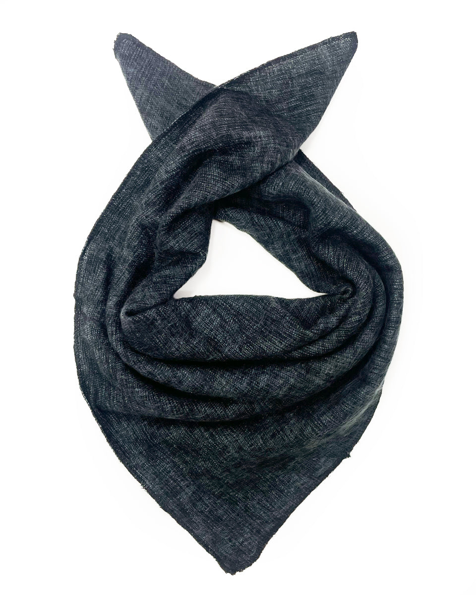 Brushed Woven Bandana in Charcoal