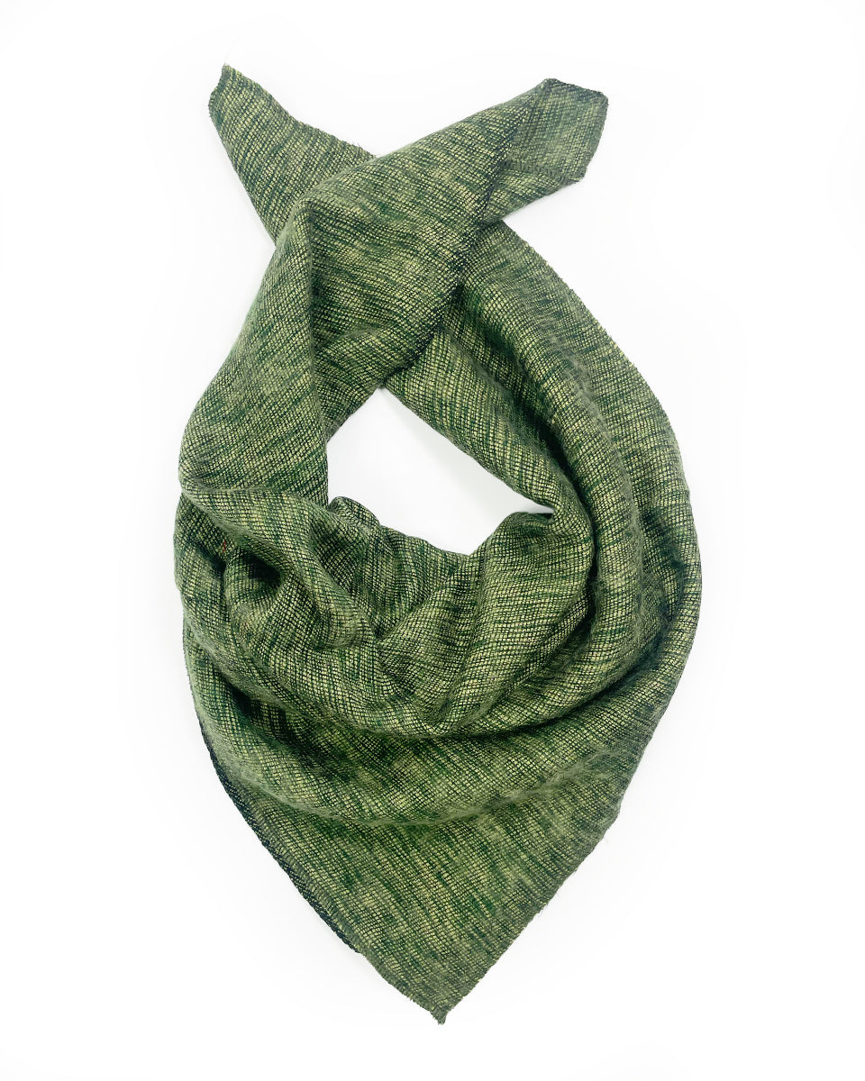 Brushed Woven Bandana in Chartreuse