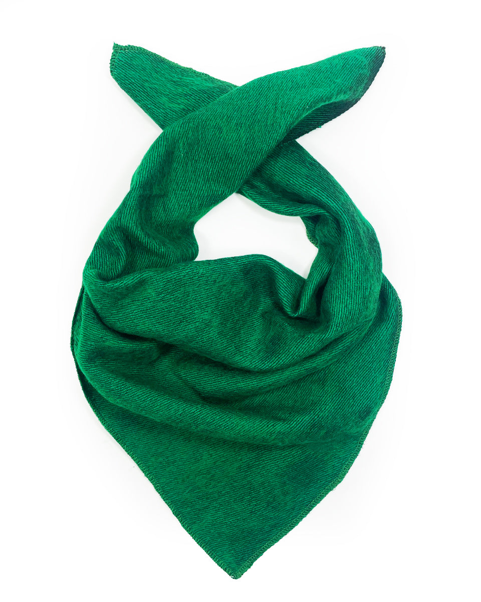 Brushed Woven Bandana in Emerald