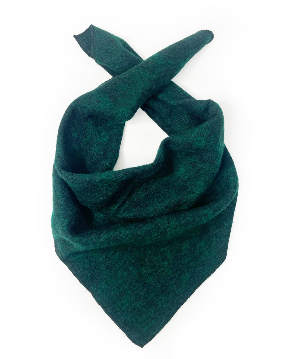 Brushed Woven Bandana in Forest Green
