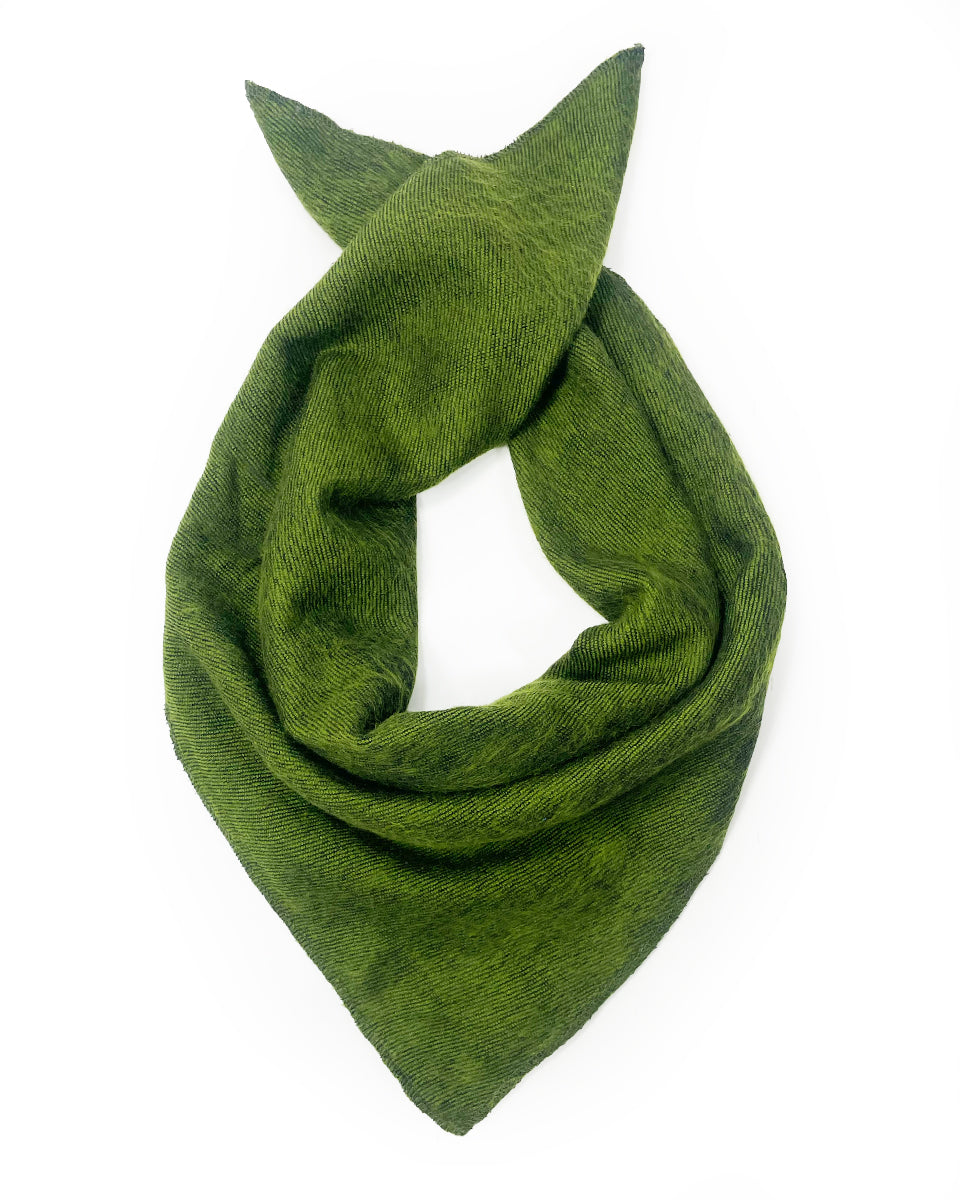 Brushed Woven Bandana in Moss