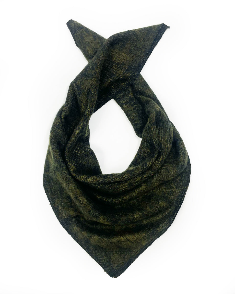 Brushed Woven Bandana in Olive