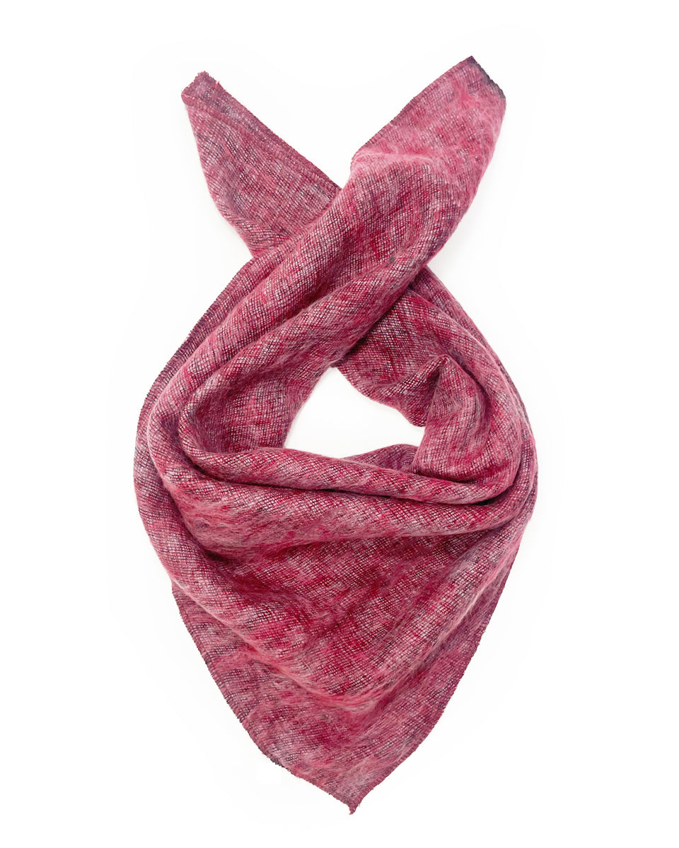 Brushed Woven Bandana in Pomegrante