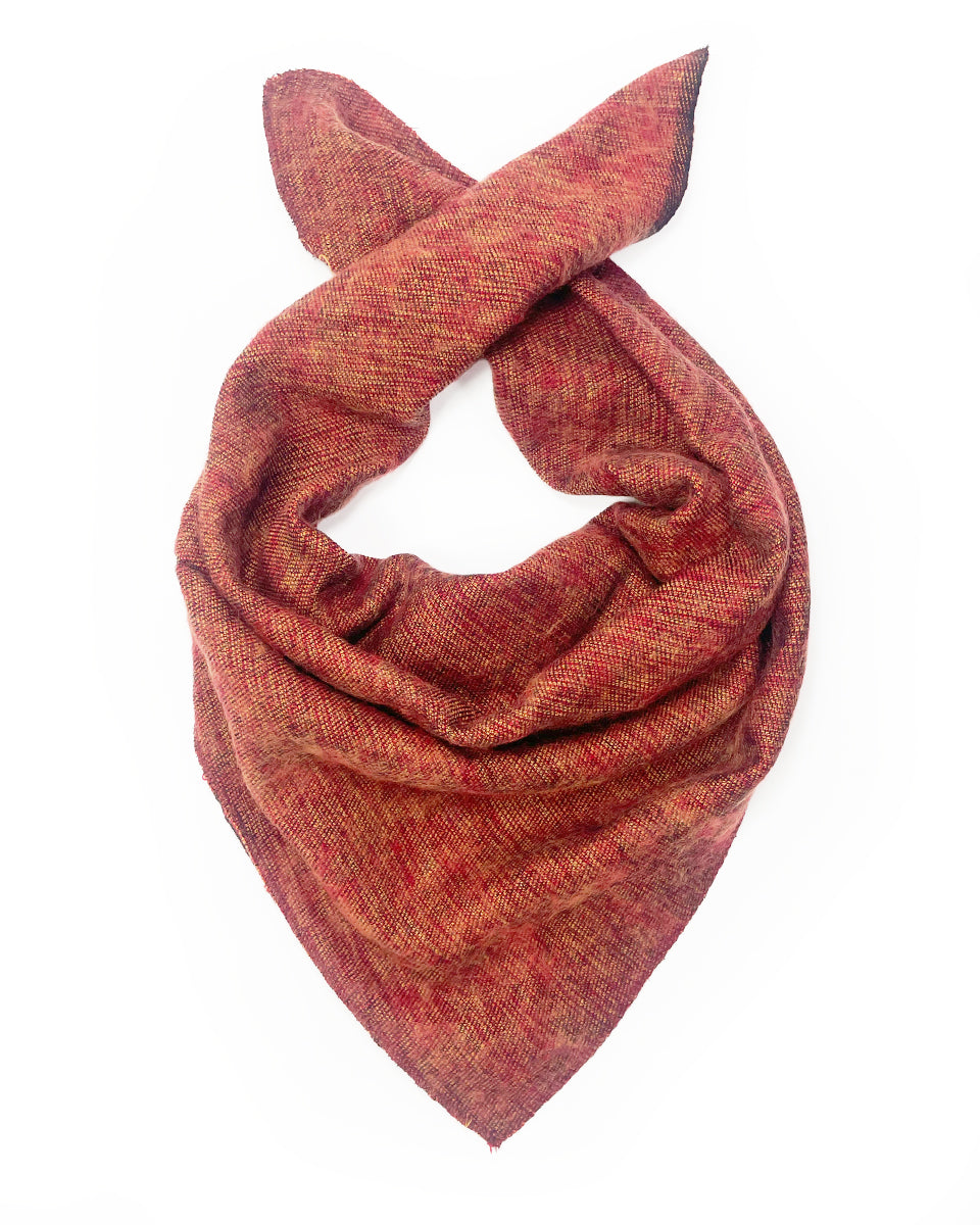Brushed Woven Bandana in Sangria