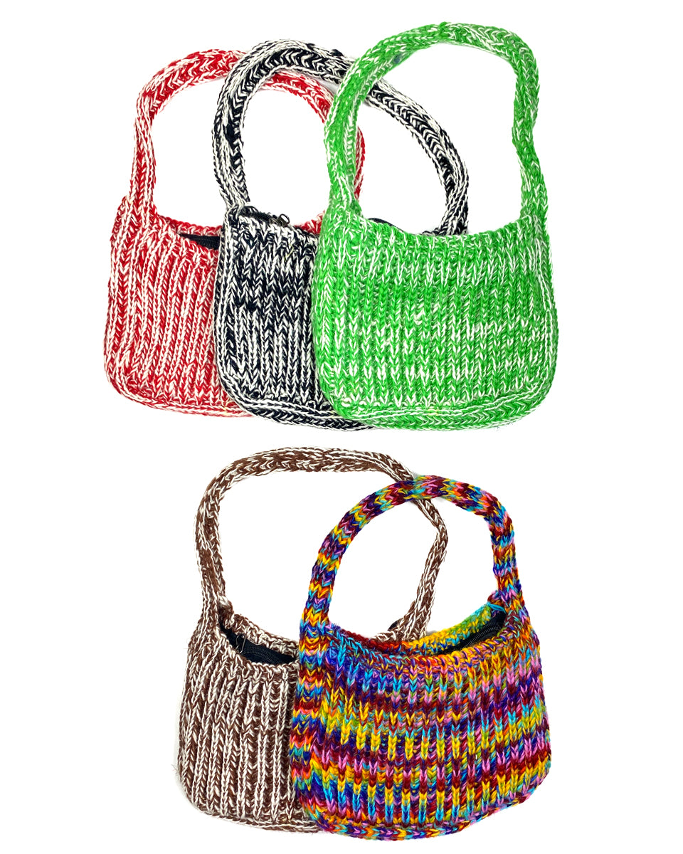 Two-Tone Wool Handbag