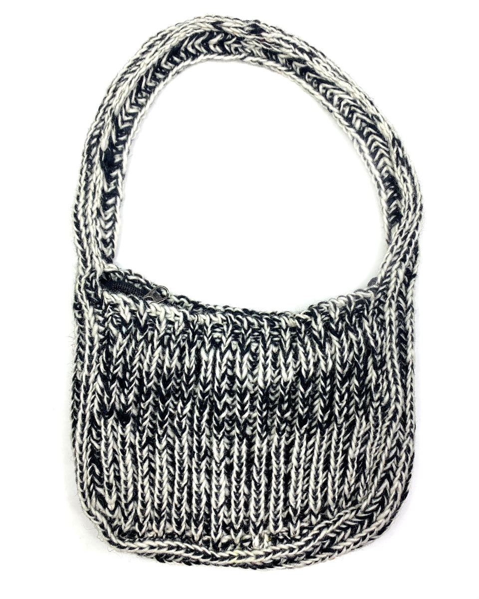 Two-Tone Wool Handbag