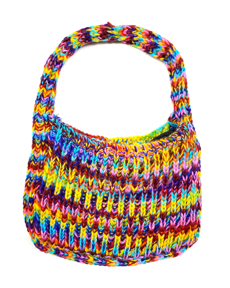 Two-Tone Wool Handbag