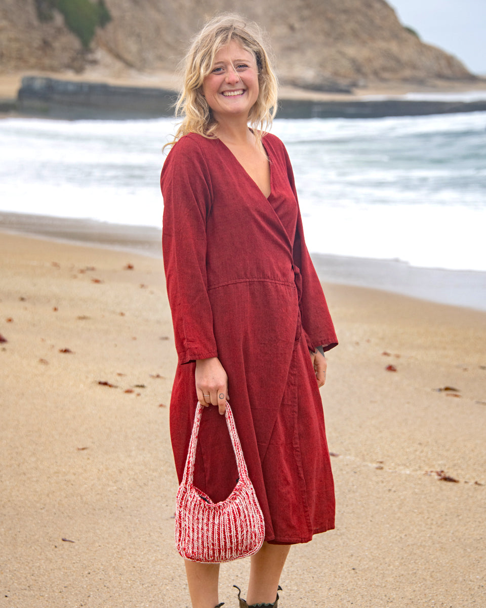 Two-Tone Wool Handbag