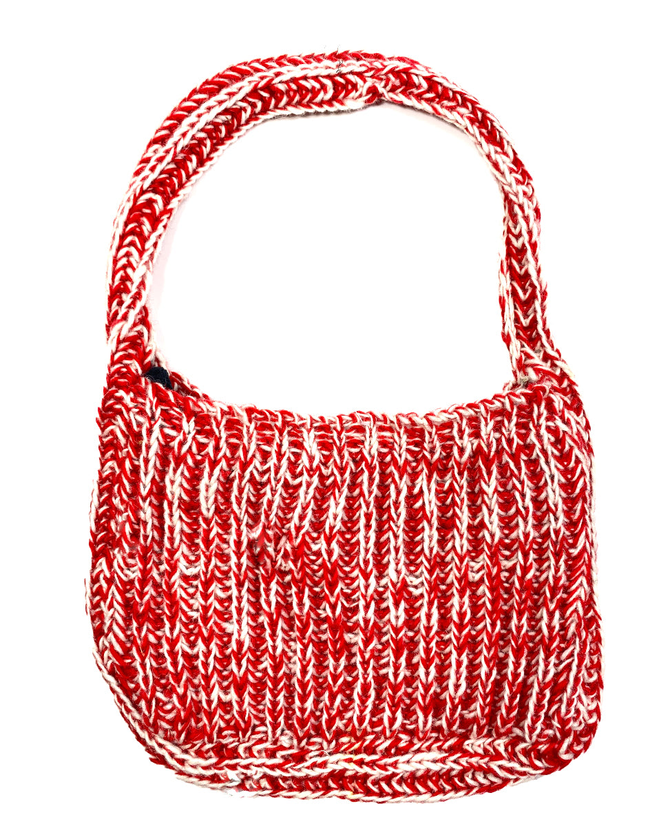 Two-Tone Wool Handbag