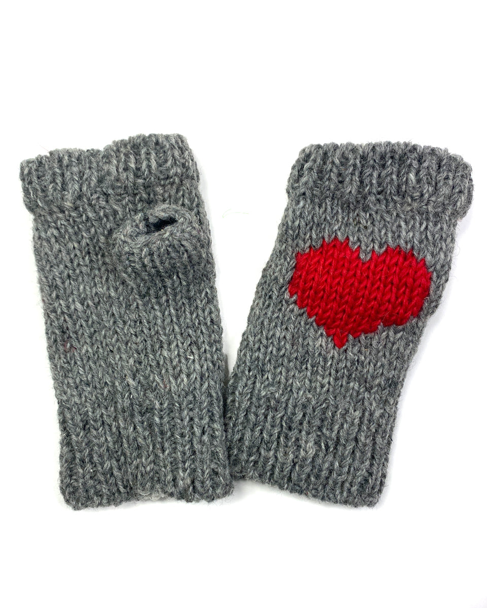 Heart Fingerless Gloves