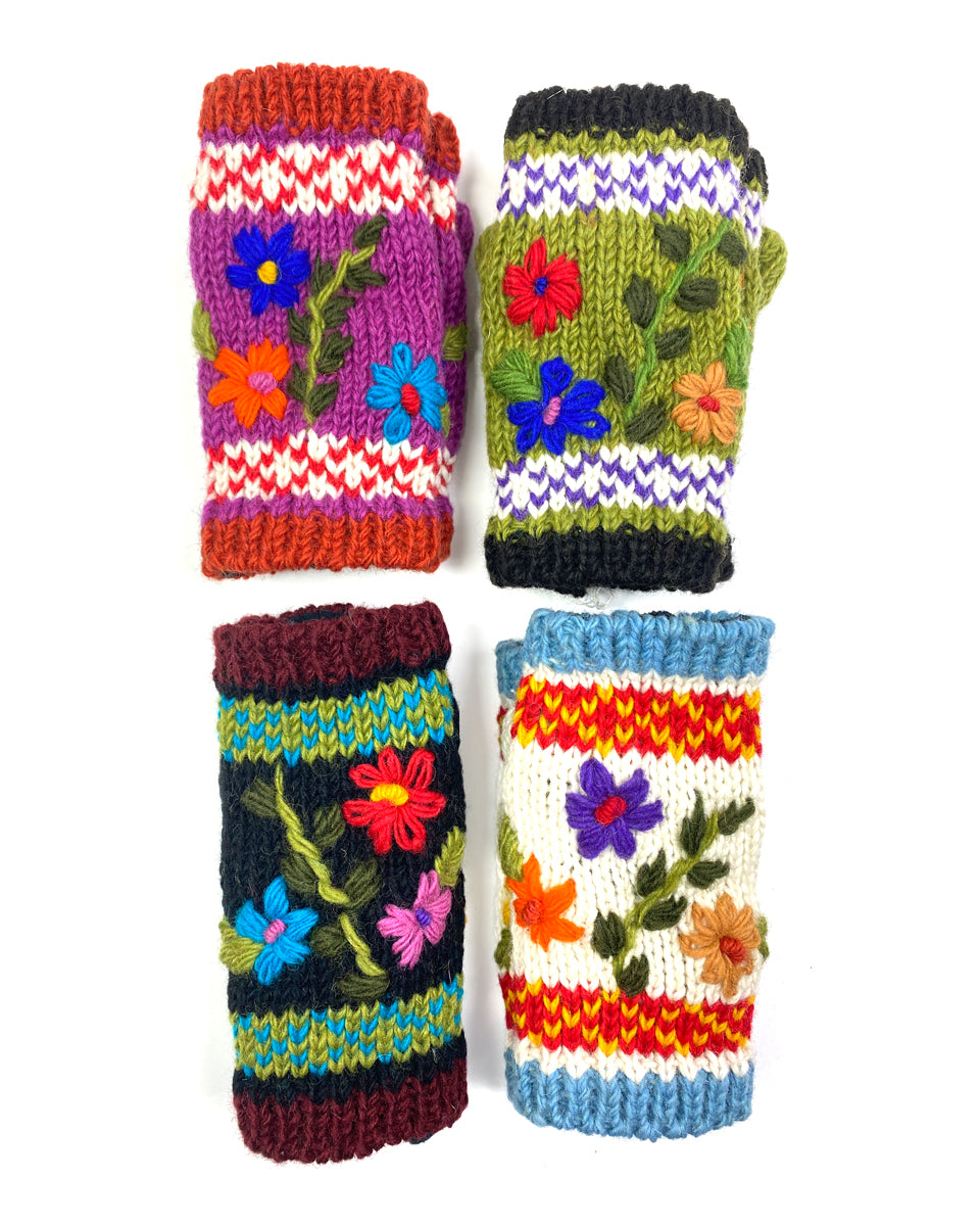 Wildflower Fingerless Gloves