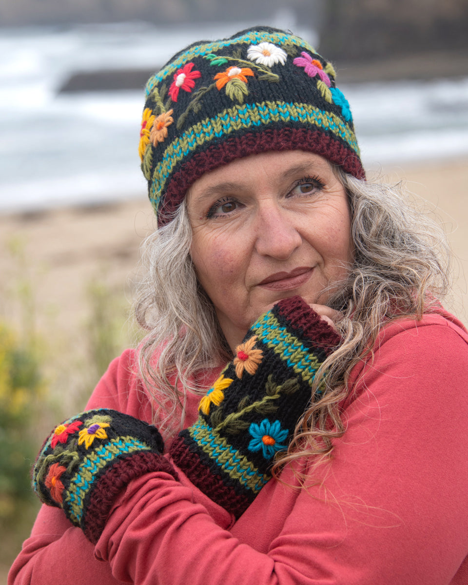 Wildflower Fingerless Gloves