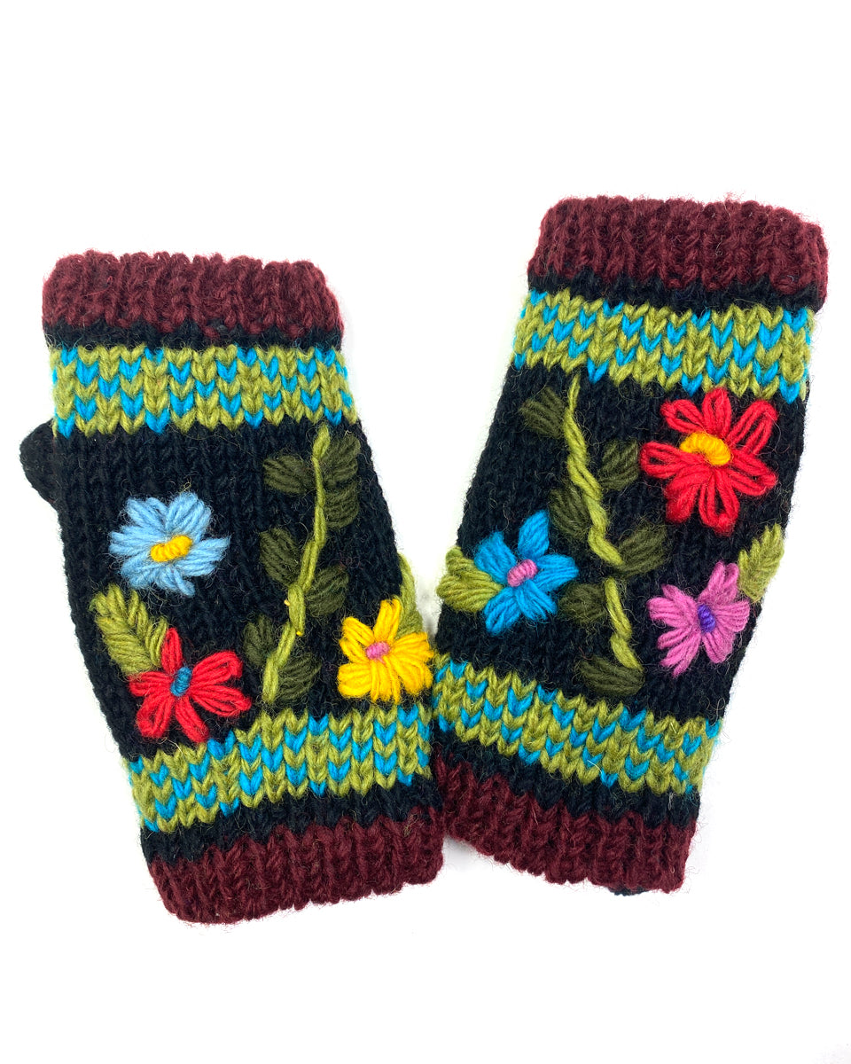 Wildflower Fingerless Gloves