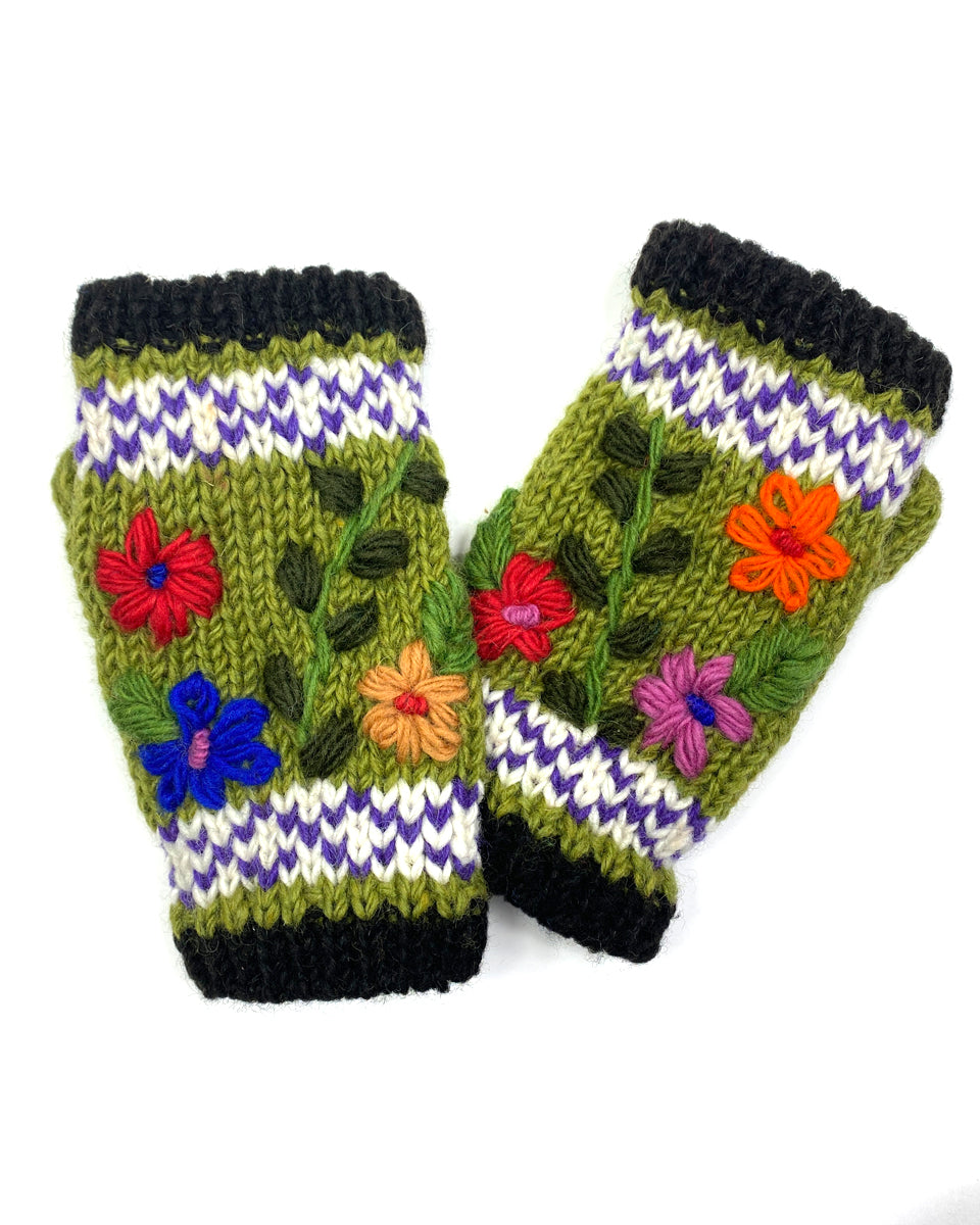 Wildflower Fingerless Gloves