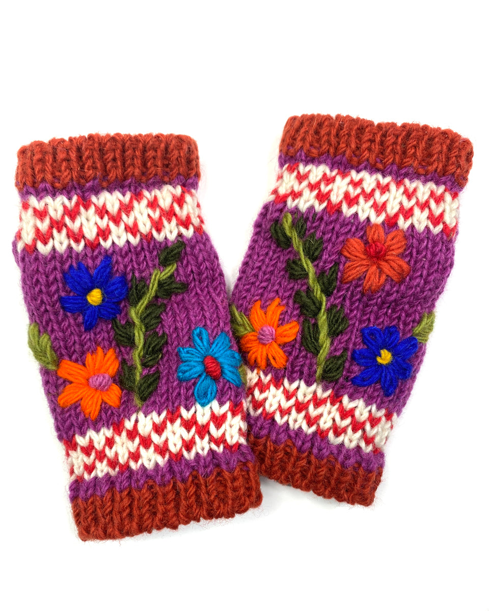 Wildflower Fingerless Gloves