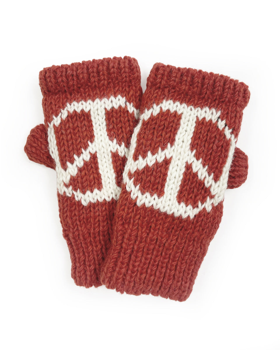 Peace Fingerless Gloves