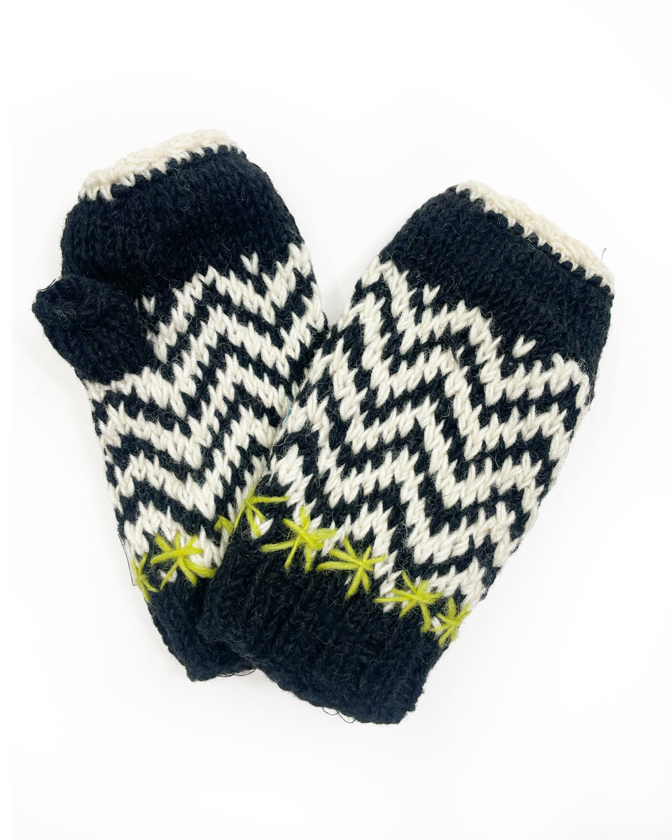 Zig Zag Fingerless Gloves