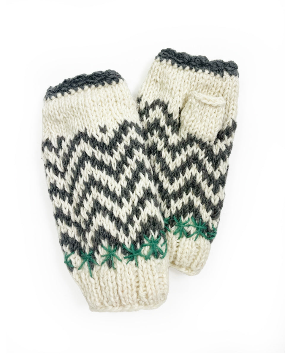 Zig Zag Fingerless Gloves