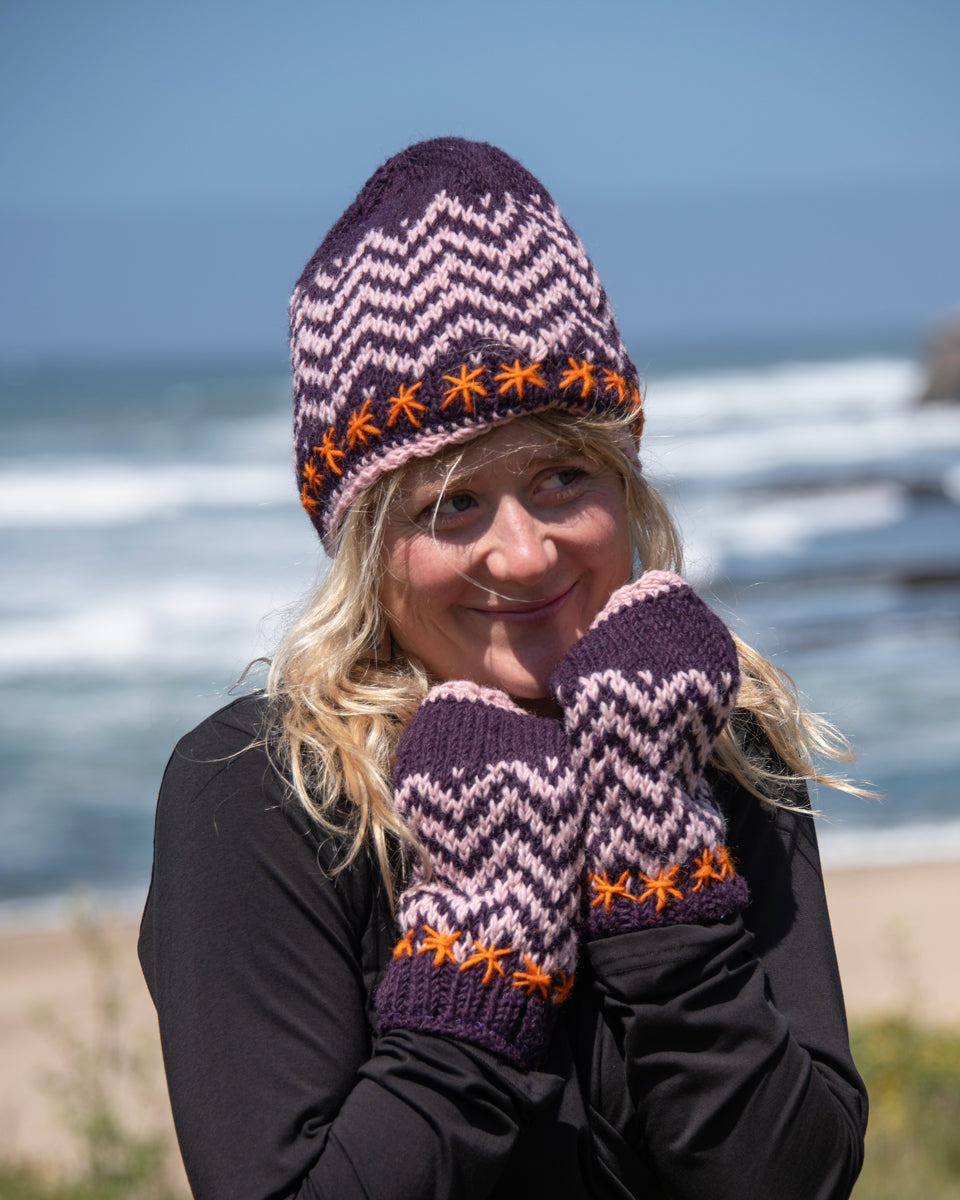 Zig Zag Fingerless Gloves