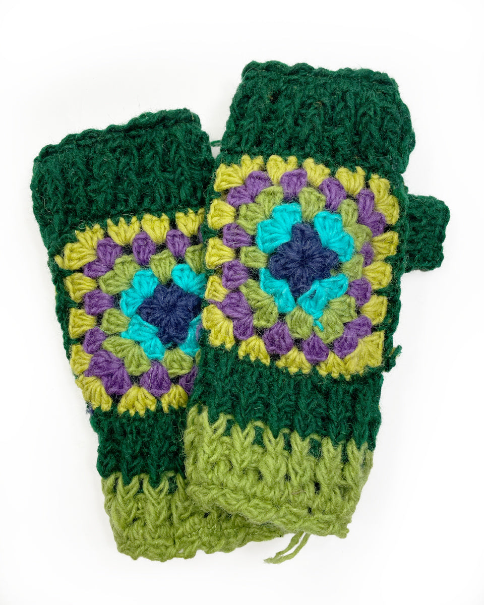 Granny Square Fingerless Gloves