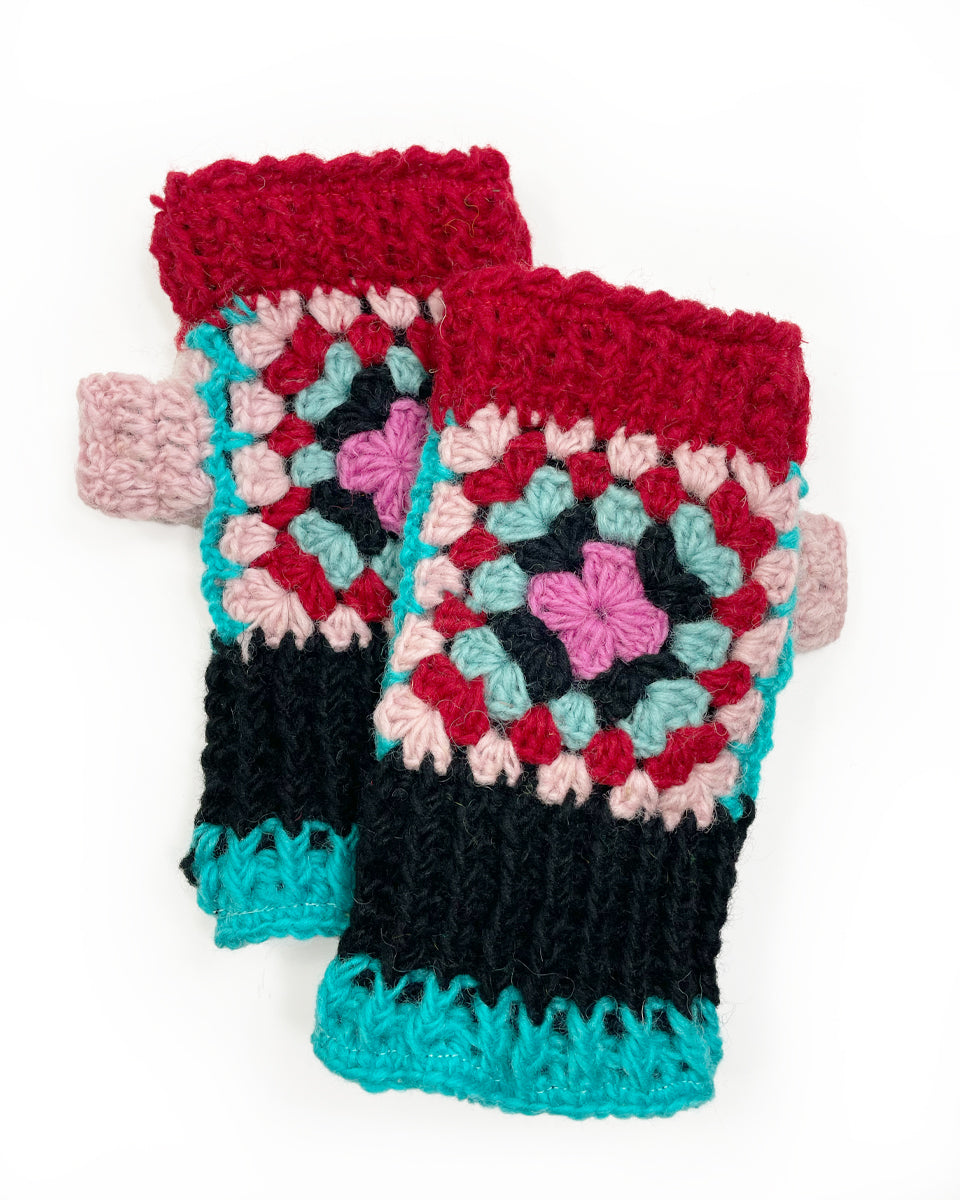 Granny Square Fingerless Gloves